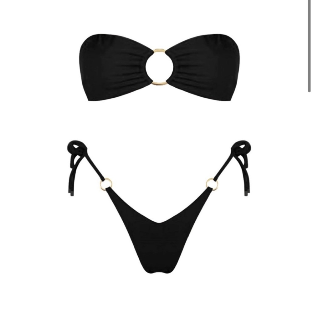 Black Bandeau Bikini Set